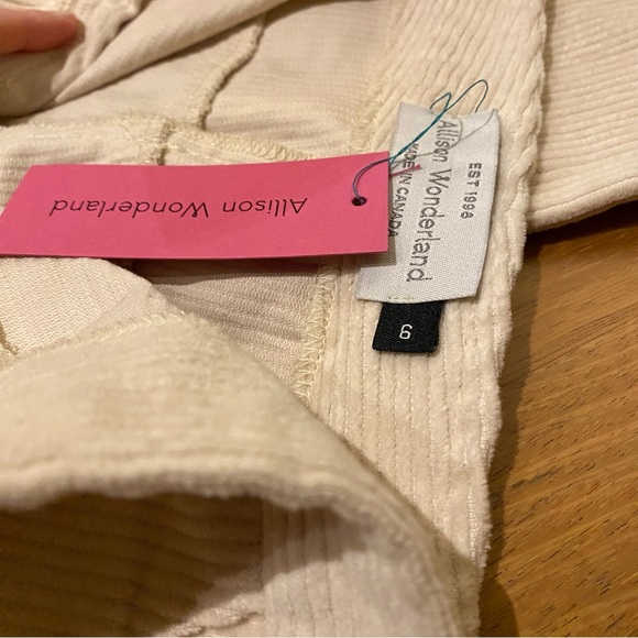 Vanilla Corduroy High Waisted Straight Leg with slight Barrel Leg Pants, Canada - Picture 7 of 13